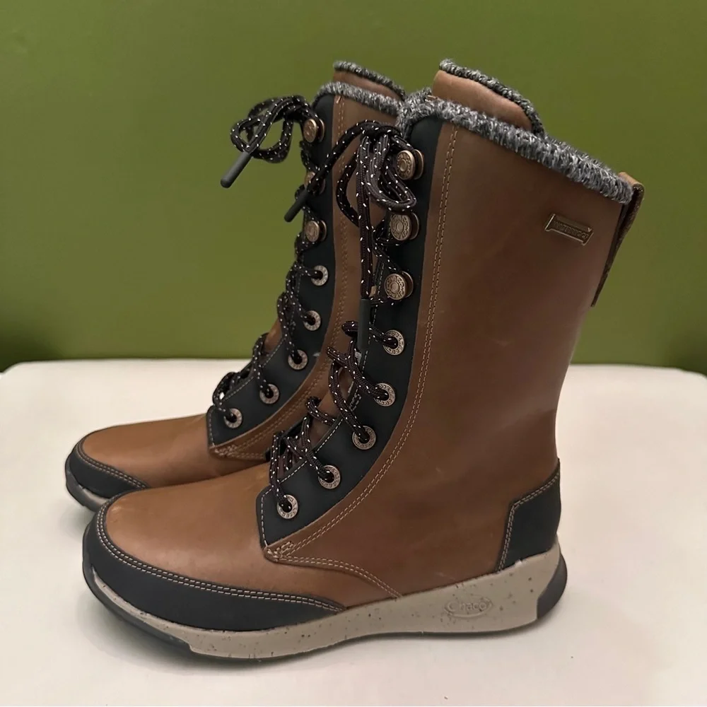 Chaco Women's Borealis Tall Waterproof Boot in Fossil NWOB Size 6
